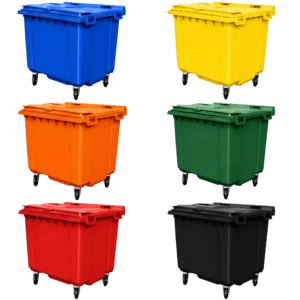 1100 Litre Flat Top Plastic Wheelie Bins