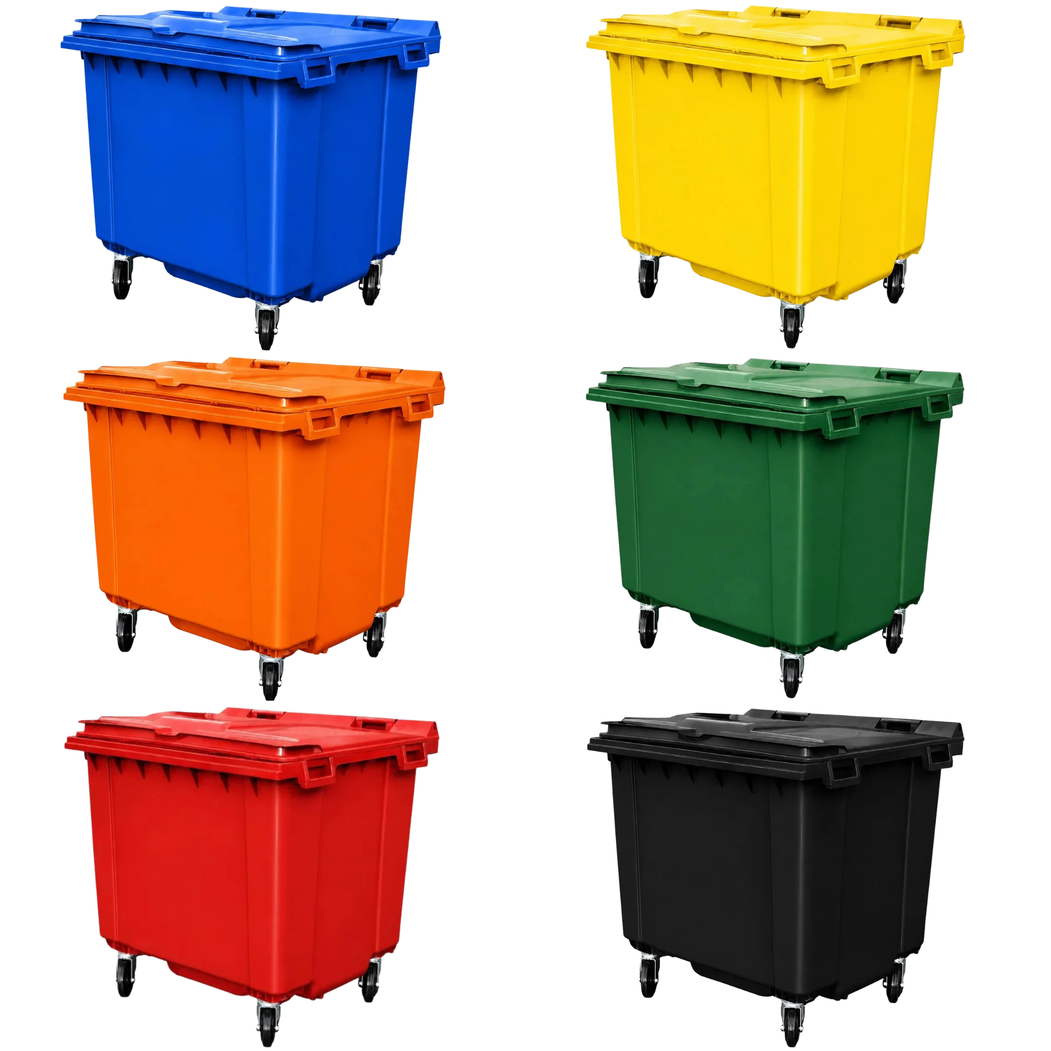 1100 Litre Flat Top Plastic Wheelie Bins