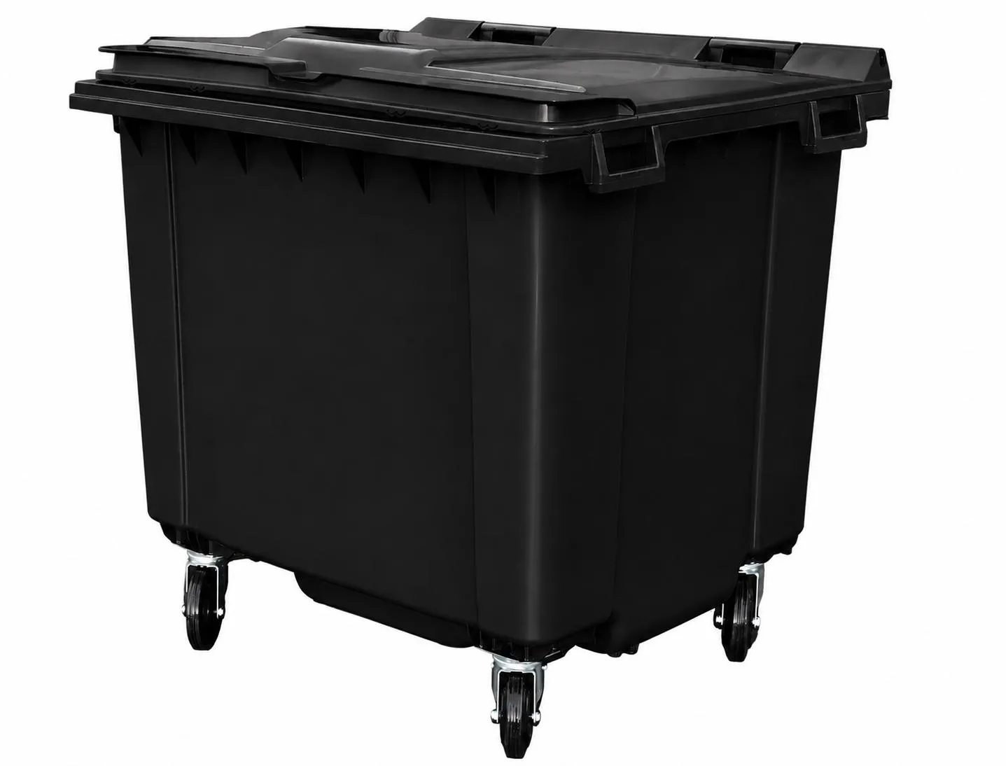 1100 Litre Flat Top Plastic Wheelie Bin - Image 2