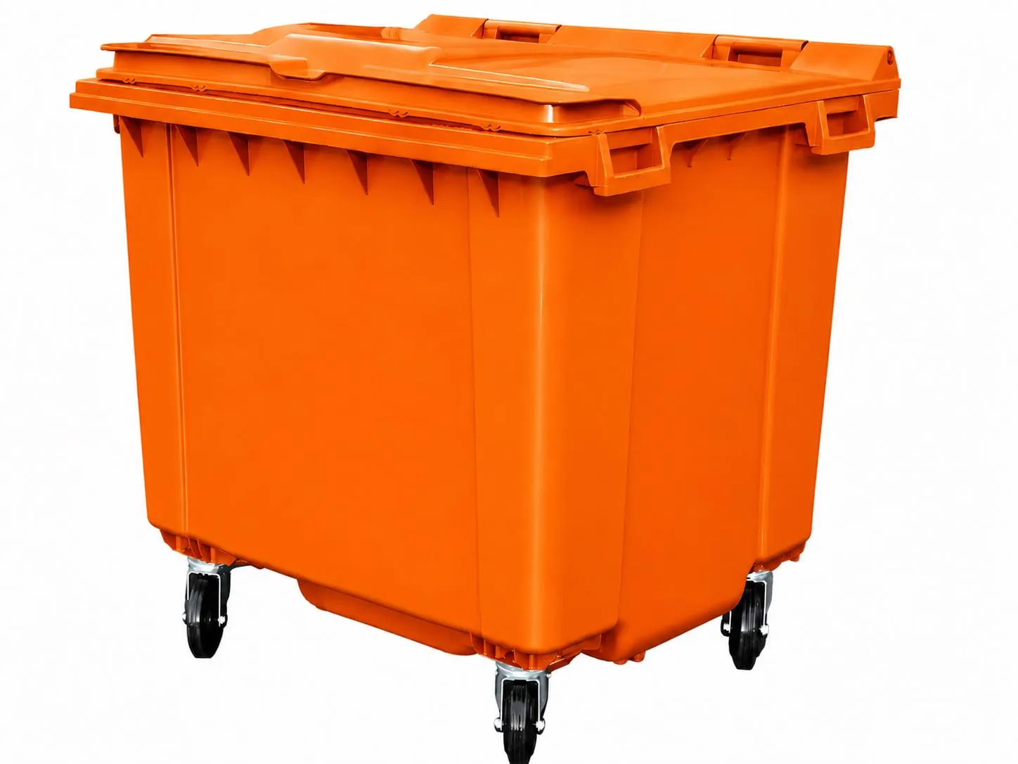 1100 Litre Flat Top Plastic Wheelie Bin - Image 3