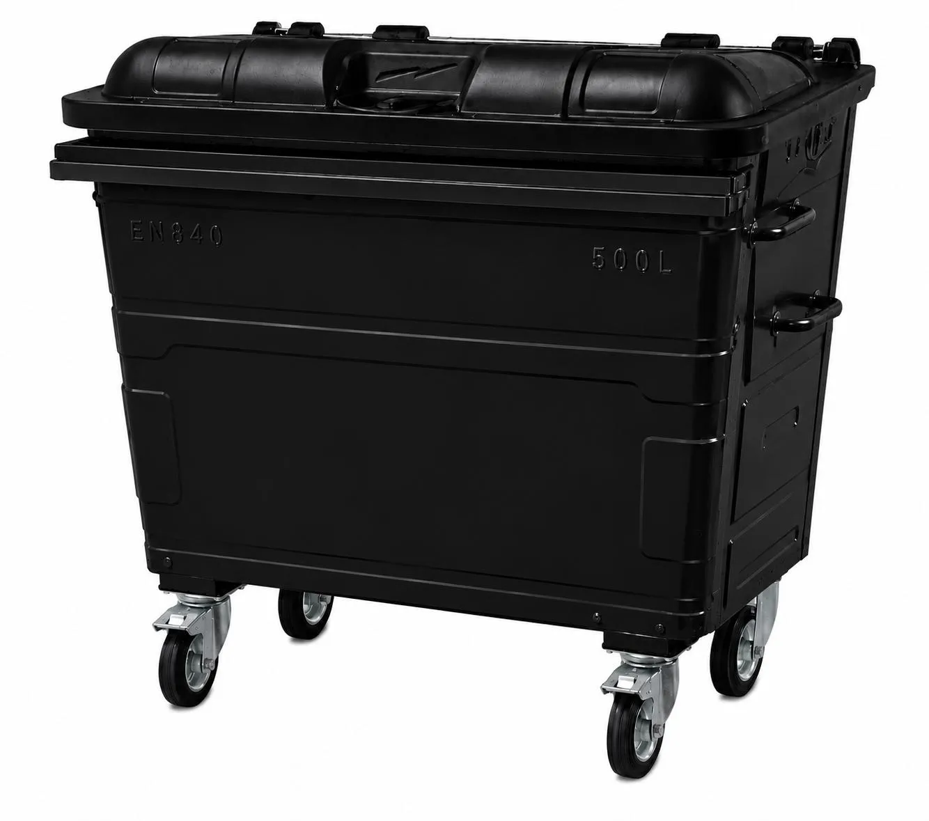 500L Steel Wheelie Bin - Image 2