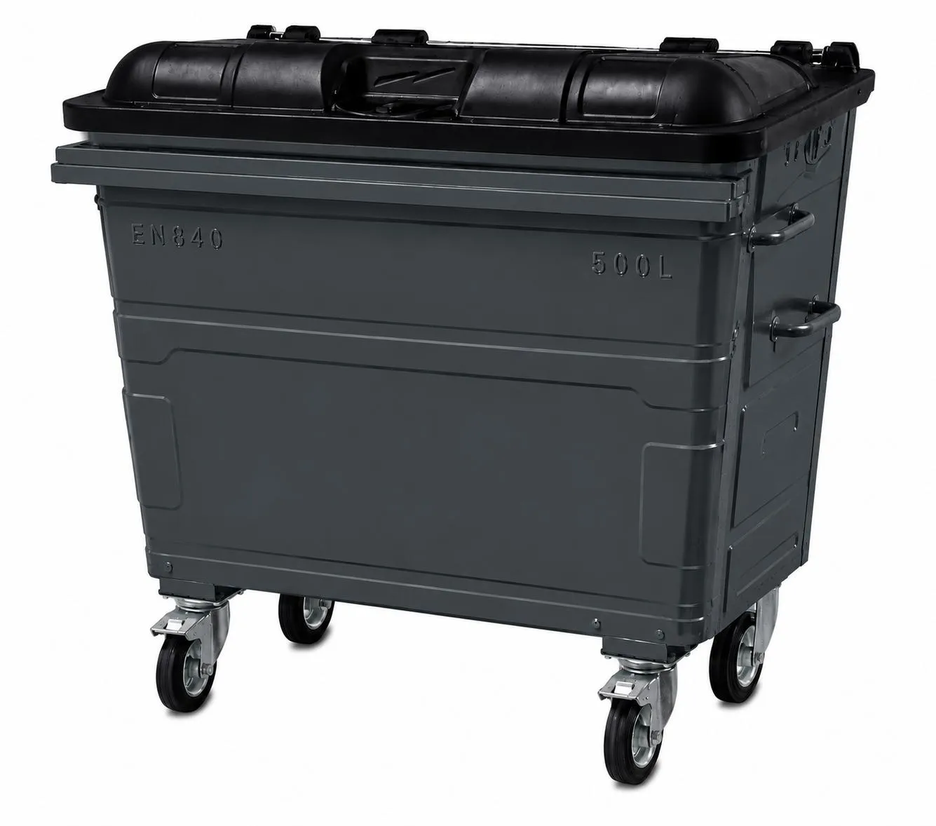 500L Steel Wheelie Bin - Image 3