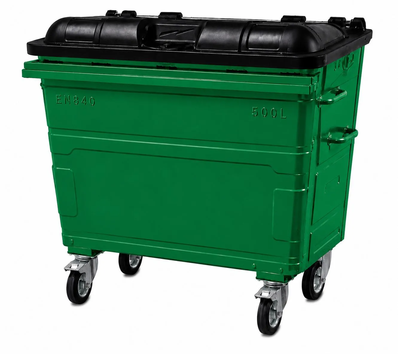 500L Steel Wheelie Bin - Image 4