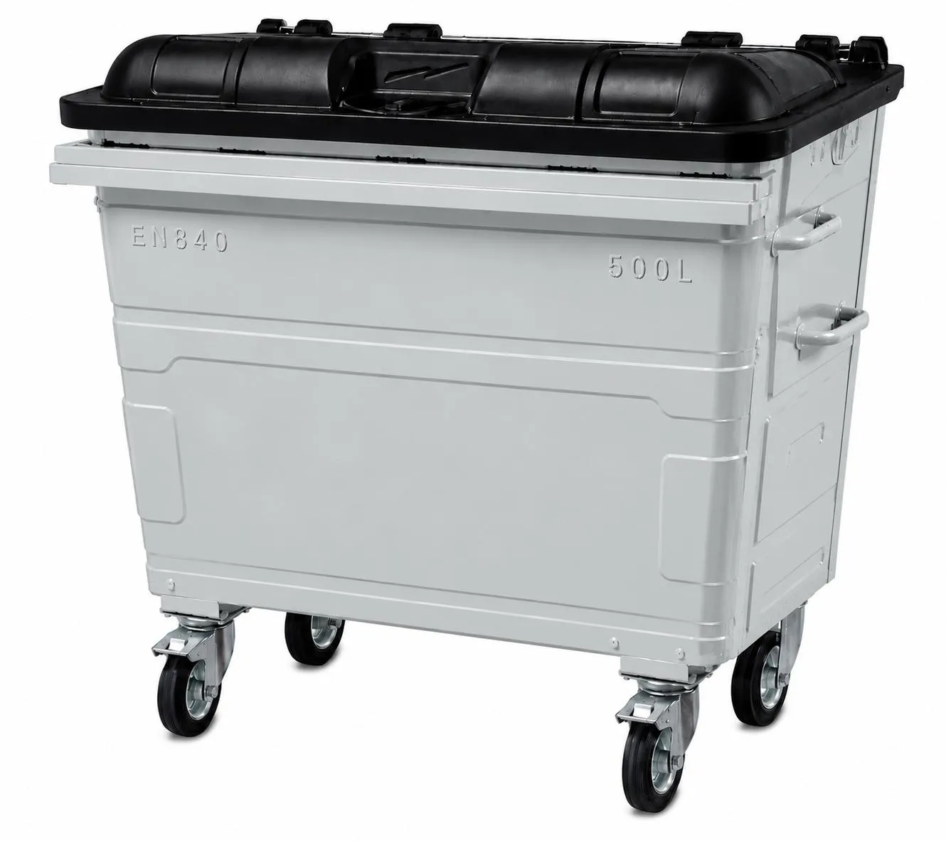 500L Steel Wheelie Bin - Image 6