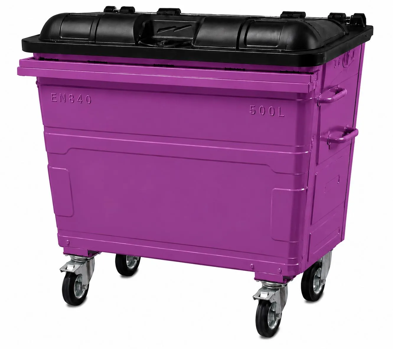500L Steel Wheelie Bin - Image 9