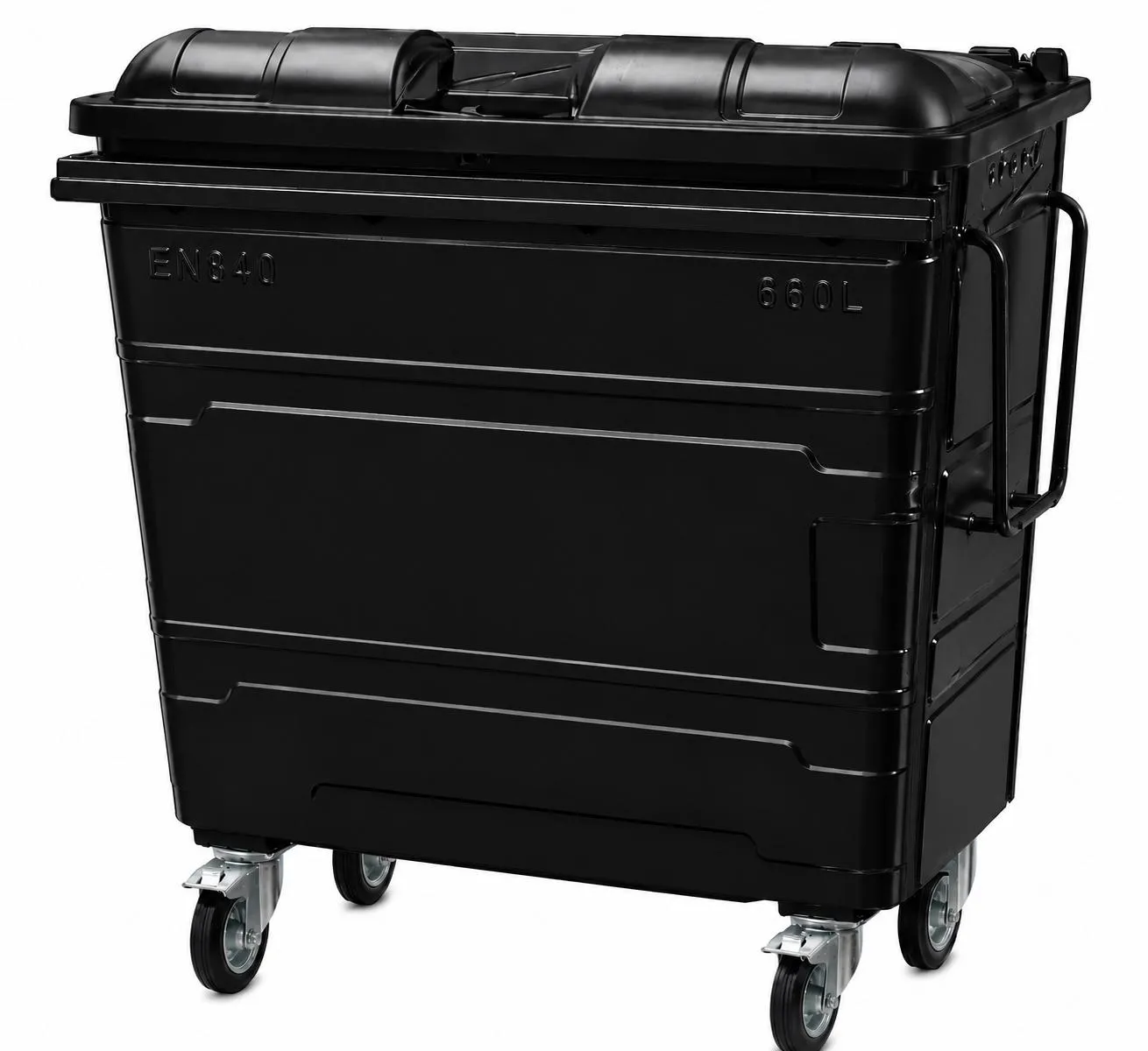 660L Steel Wheelie Bin - Image 2