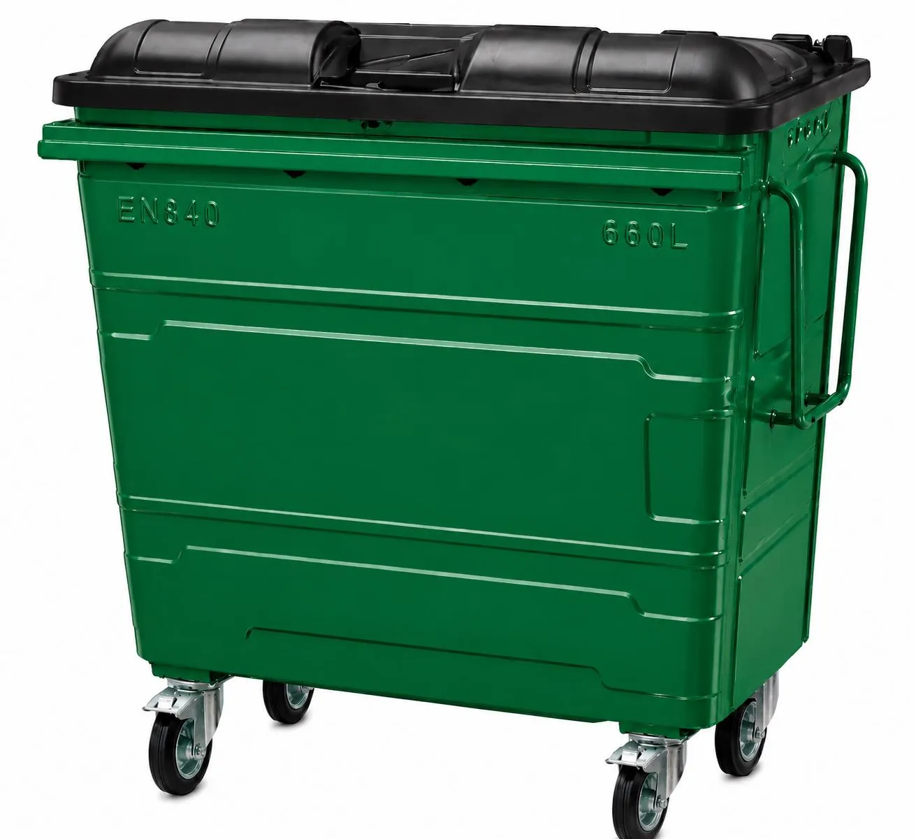 660L Steel Wheelie Bin - Image 4