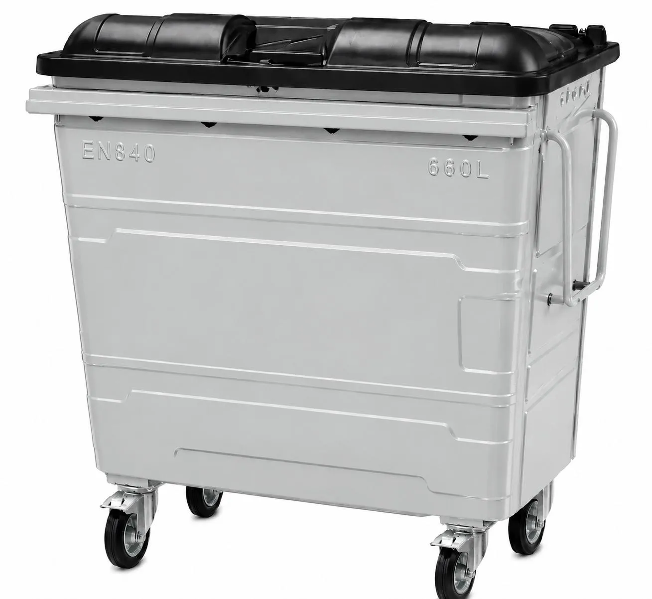 660L Steel Wheelie Bin - Image 6