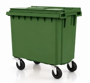 660 Litre Flat Top Plastic Wheelie Bin