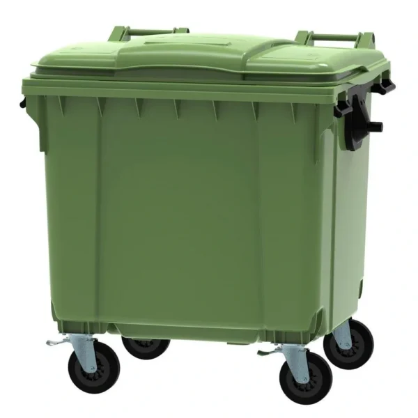 1100 Litre Flat Top Plastic Wheelie Bin - Image 7