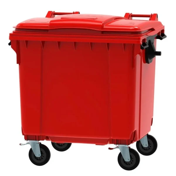 1100 Litre Flat Top Plastic Wheelie Bin - Image 6