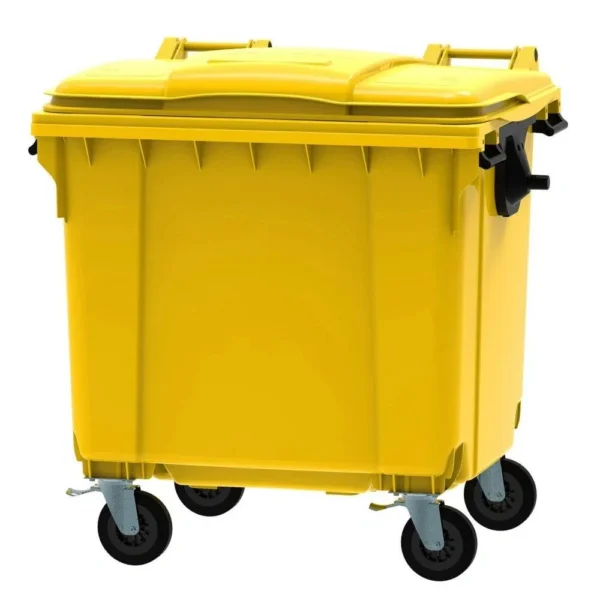 1100 Litre Flat Top Plastic Wheelie Bin - Image 5
