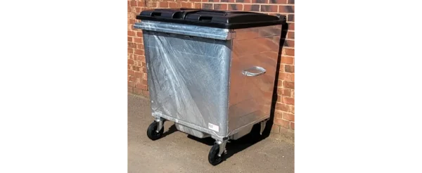 1100 Litre Galvanised Wheelie Bin - Image 2