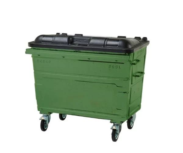 500L Steel Wheelie Bin - Image 4