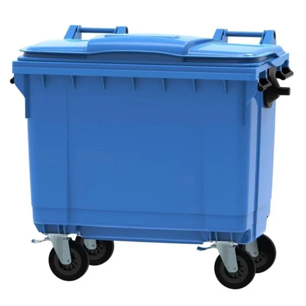 660 Litre Flat Top Plastic Wheelie Bin - Image 6