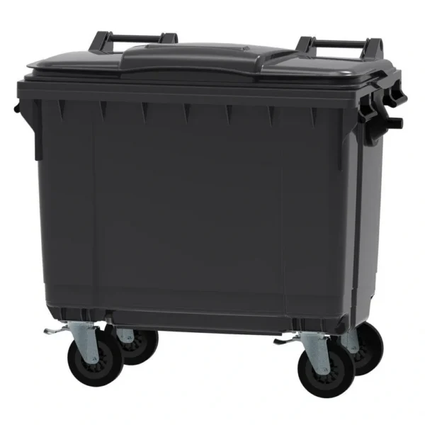 660 Litre Flat Top Plastic Wheelie Bin - Image 4