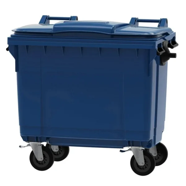 660 Litre Flat Top Plastic Wheelie Bin - Image 2