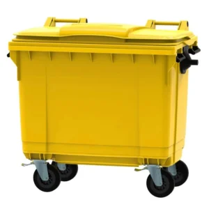 660 Litre Flat Top Plastic Wheelie Bin