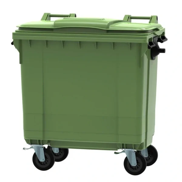770 Litre Flat Top Plastic Wheelie Bin - Image 2
