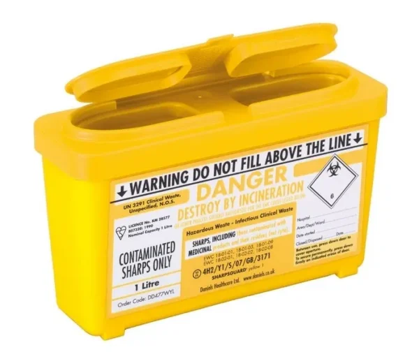 SHARPSGUARD® Range - Yellow 1 web Litre x 10 Units