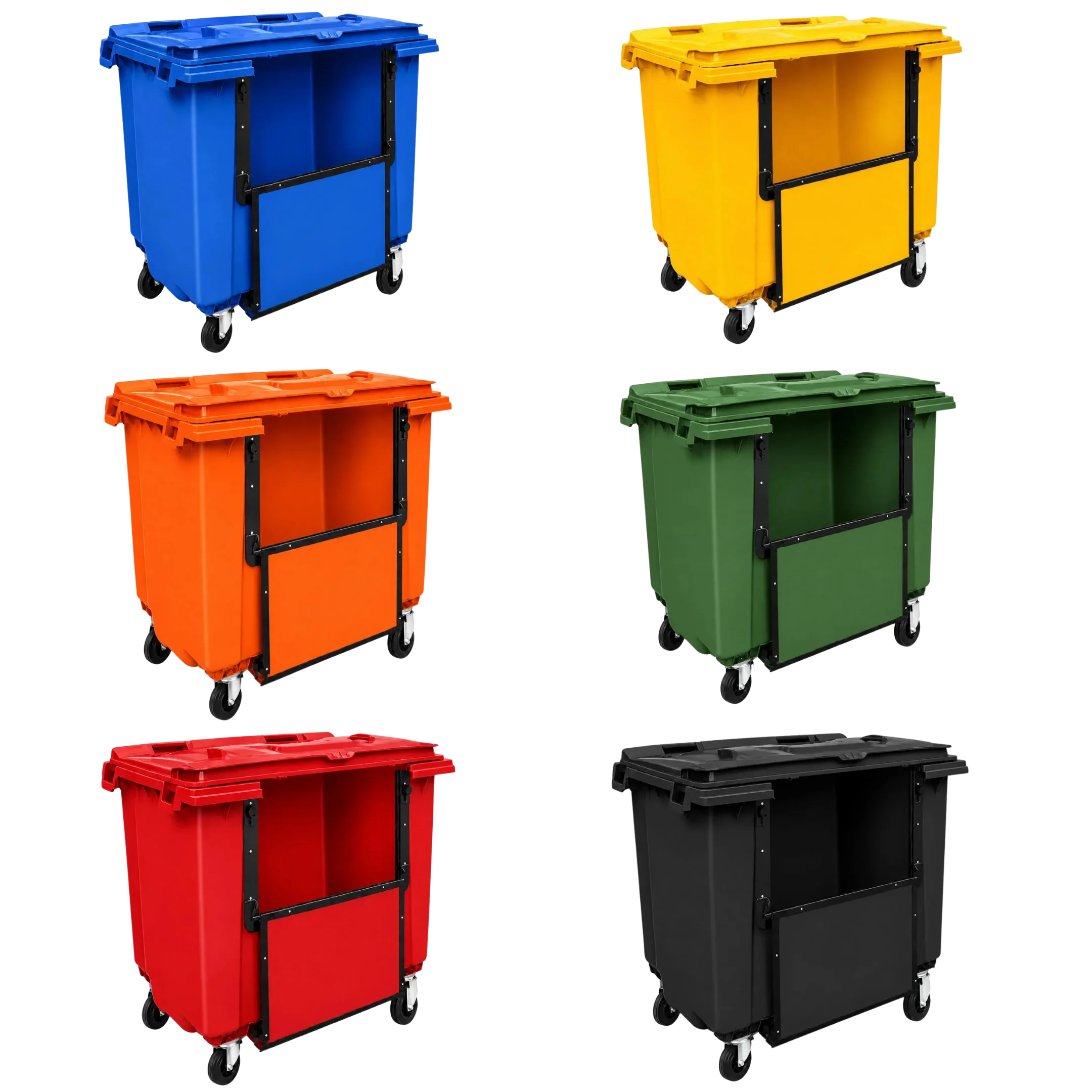 1100 Litre Drop-Front Wheelie Bin