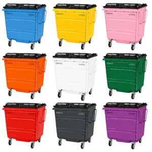 1100L Steel Wheelie Bin