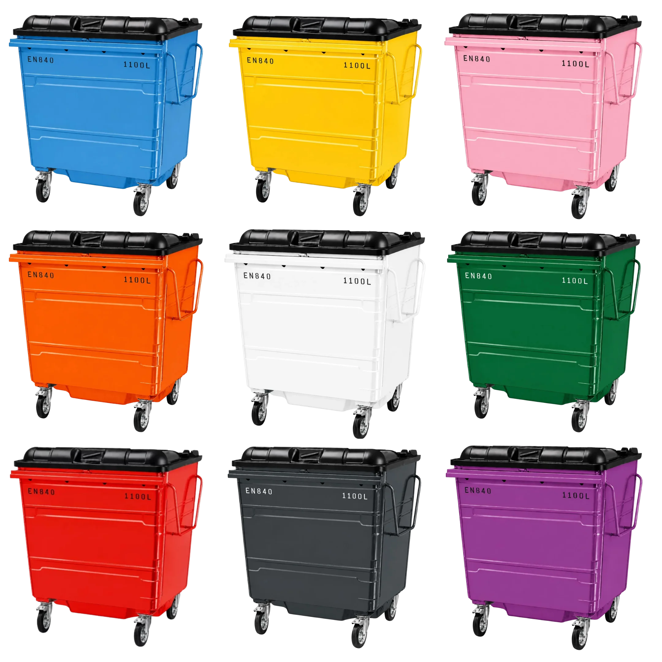 1100L Steel Wheelie Bin