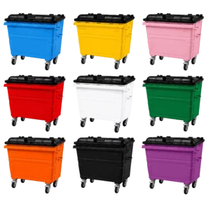 500L Steel Wheelie Bin