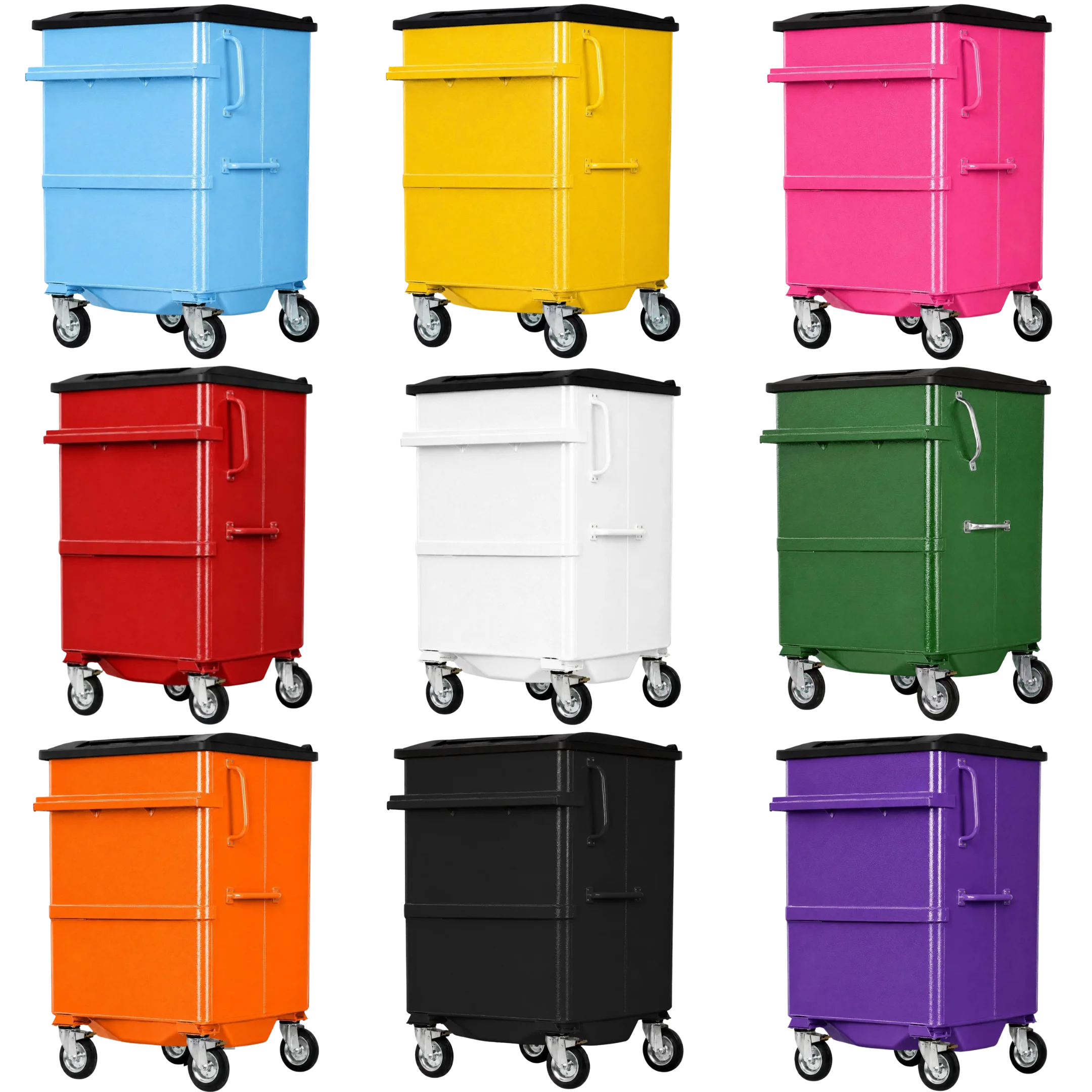 940L Steel Wheelie Bin
