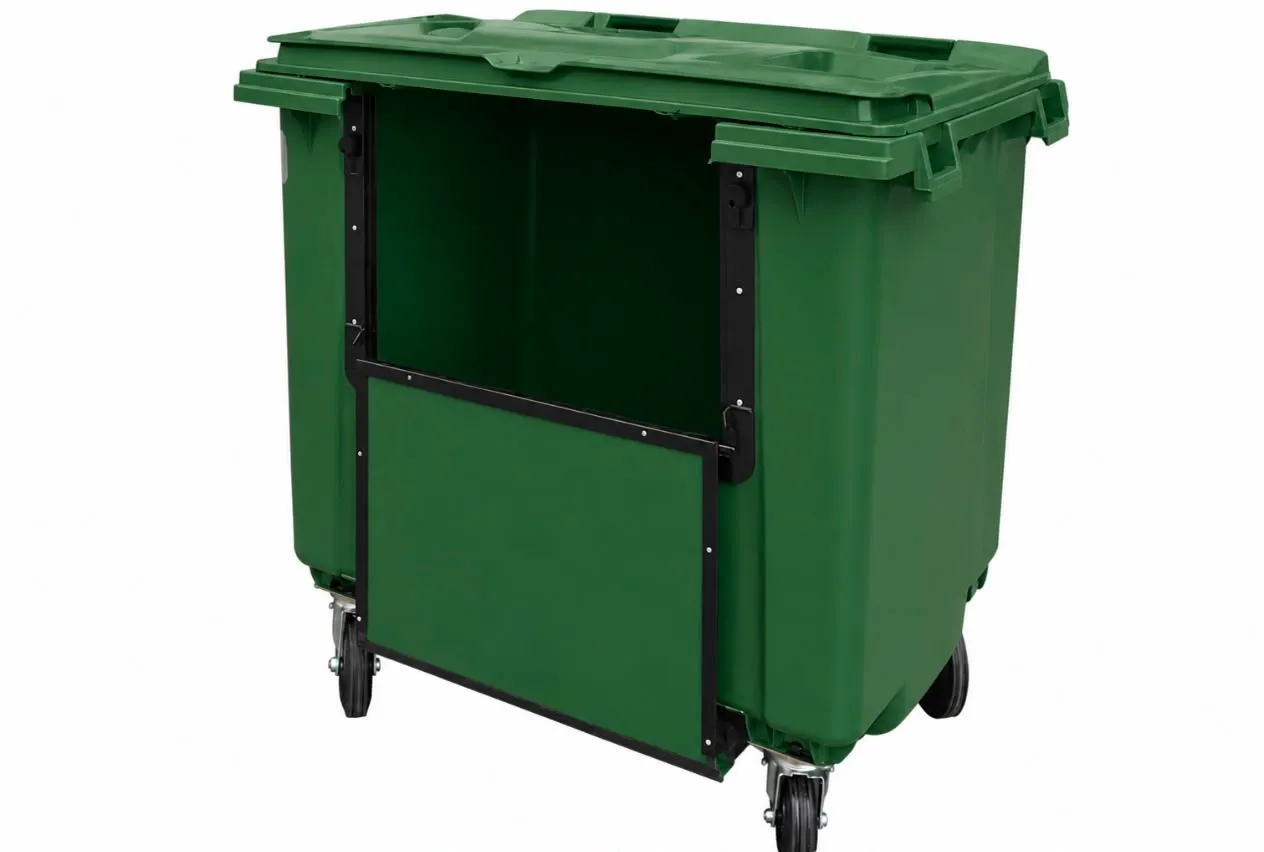1100 Litre Drop-Front Wheelie Bin