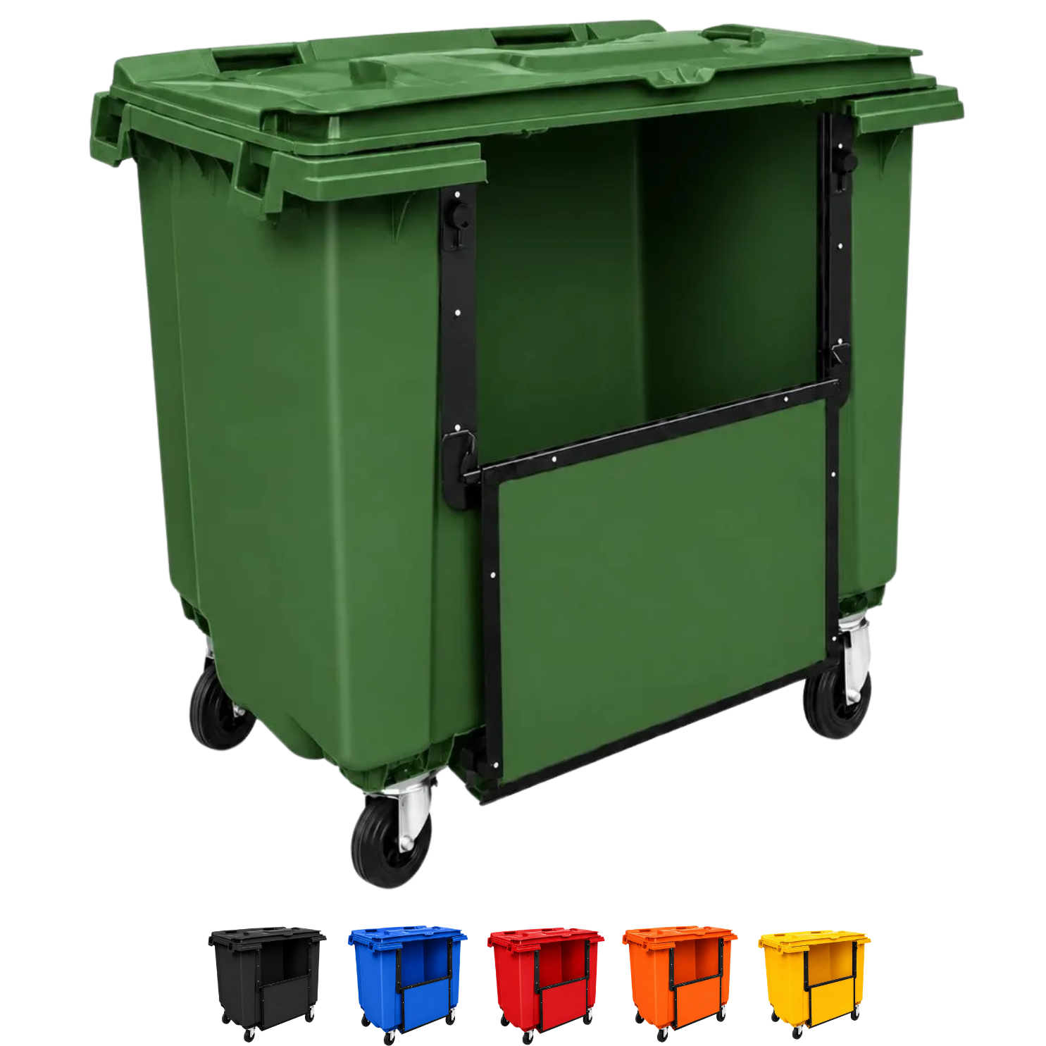 1100 Litre Drop-Front Wheelie Bin