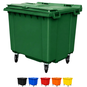 1100 Litre Flat Top Plastic Wheelie Bin