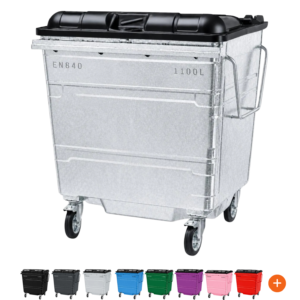 1100L Steel Wheelie Bin