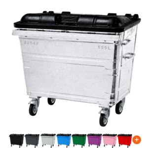 500L Steel Wheelie Bin