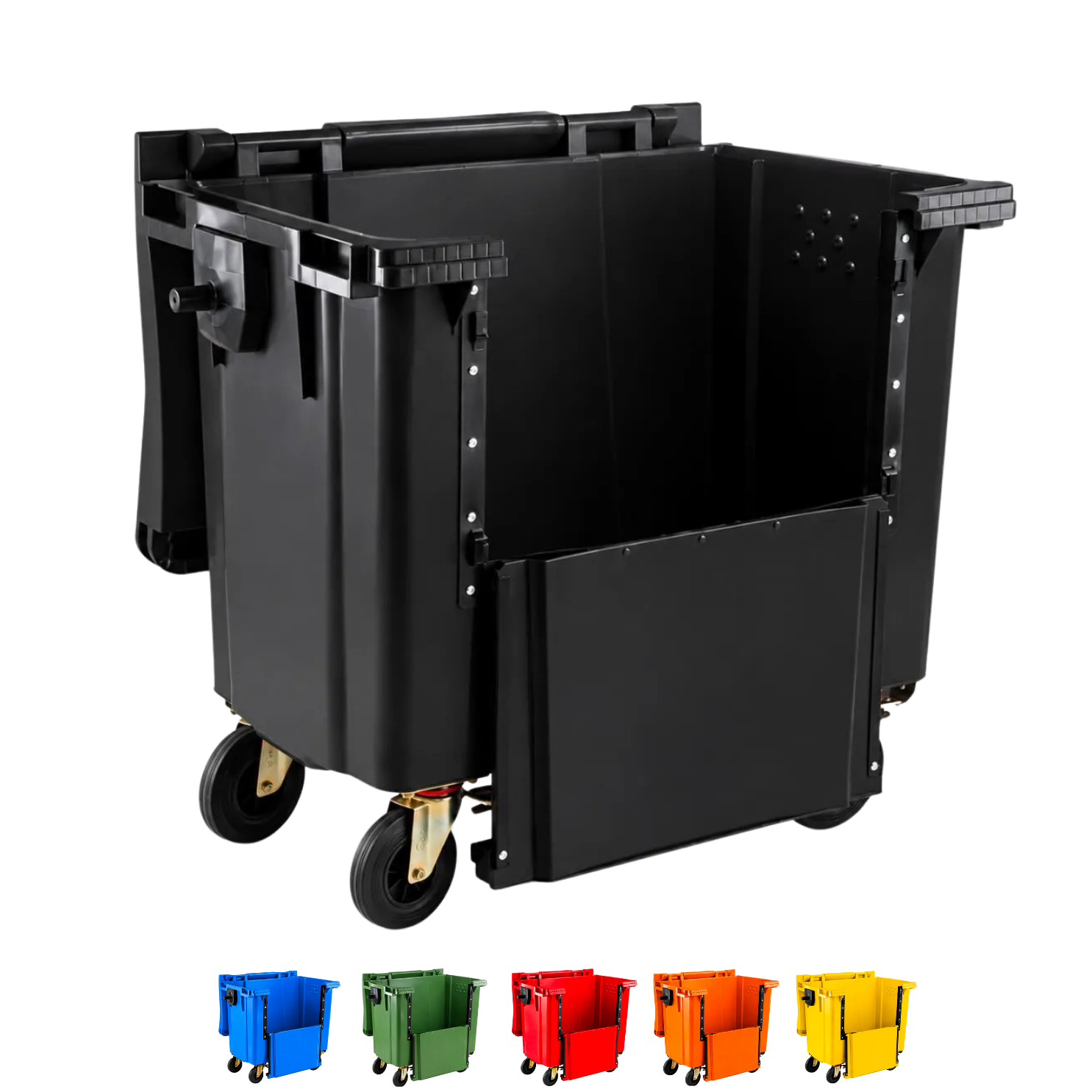 770 Litre Drop-Front Wheelie Bin