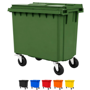 770 Litre Flat Top Plastic Wheelie Bin